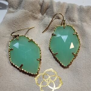 Kendra scott‎ mint chalcedony and gold Corley earrings